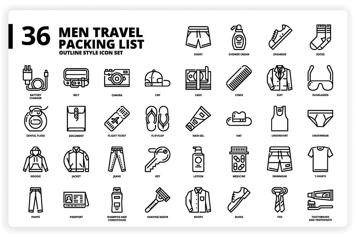 3,600 Icons x3 Styles, an Outline Icon by monkik (Photo 212 of 299)