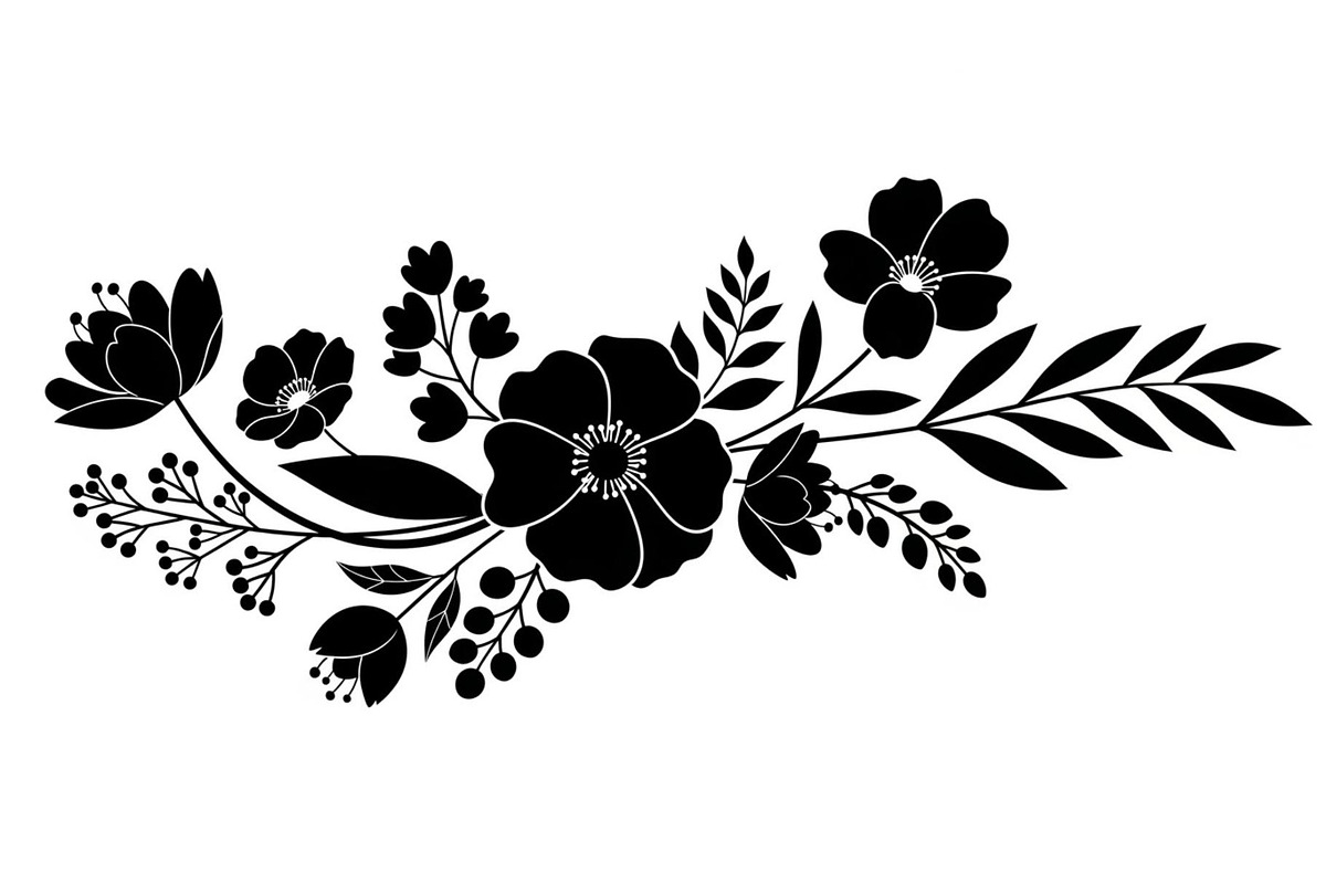 Floral Ornament Silhouette Bundle, an Illustration by BIPLOB EXPERT (Photo 16 of 51)