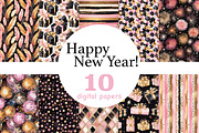 Black And Pink Digital Paper, a Pattern Graphic by GlamArtZhanna (Thumbnail 1 of 3)