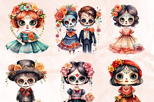 Cute Dia De Los Muertos Clipart