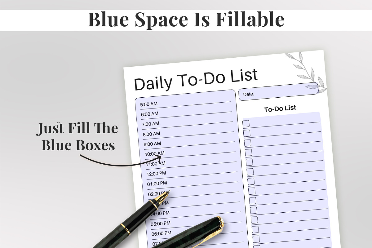 Daily To Do List Printable PDF, a Print Template by Snapybiz