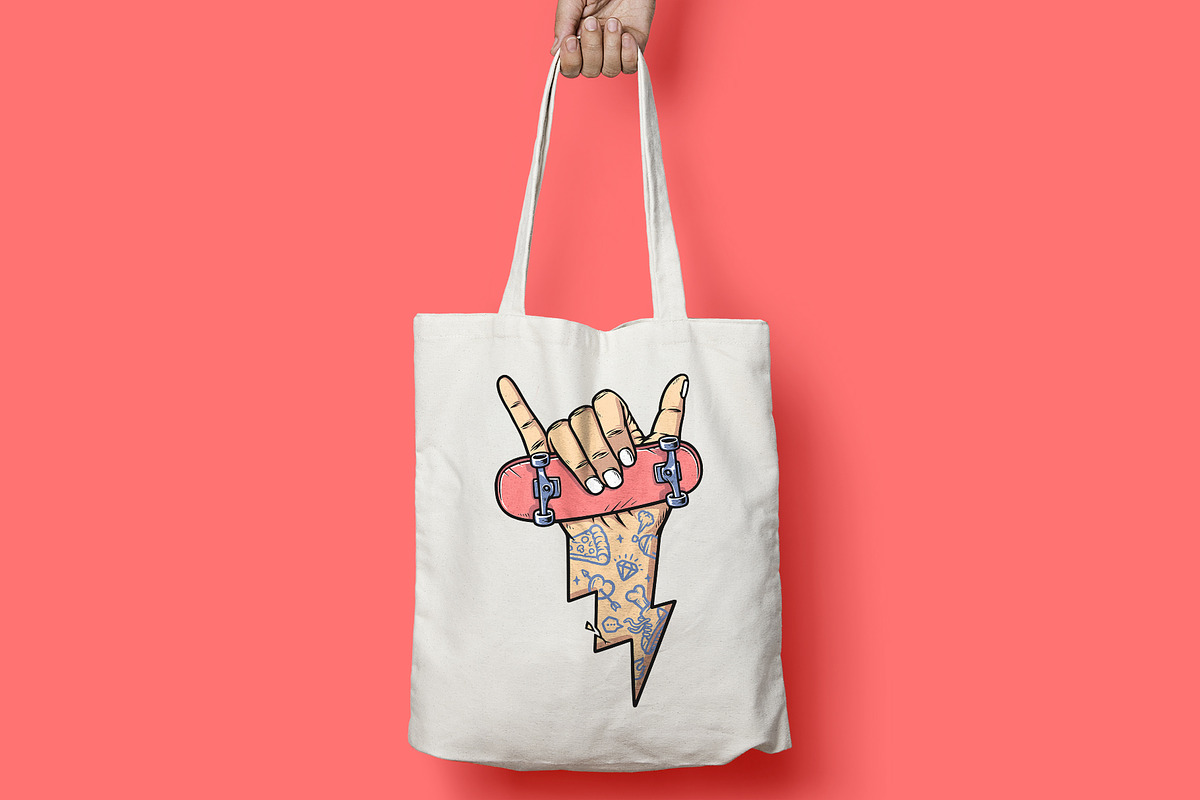 skateboarding shaka hand, an Illustration by gunaonedesign (Photo 4 of 4)
