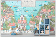 Fresco collection Sailing Town, a Wallpaper Graphic by Natalia0307 (Thumbnail 4 of 14)