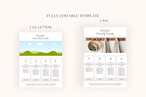 Service And Pricing Canva Template