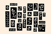 Floral inkblock clipart bundle, an Illustration by ClayStudio (Thumbnail 2 of 8)