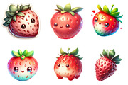 Cute Strawberry PNG Clipart Bundle, a Graphic by CitraGraphics (Thumbnail 4 of 4)