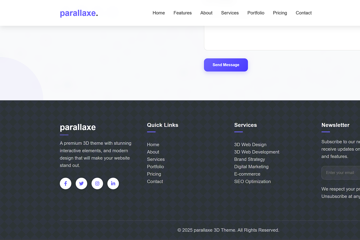 Modern Parallaxe Theme, a Templates & Theme by Modern Templates Studios (Photo 4 of 8)