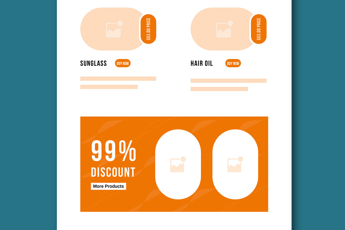 Wireframe Landing Layout, a Landing Page Template by MightyDesign (Photo 4 of 8)