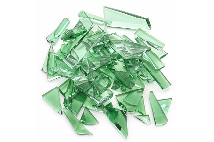 Pile of broken green glass shards, an Abstract Photo by Ylivdesign