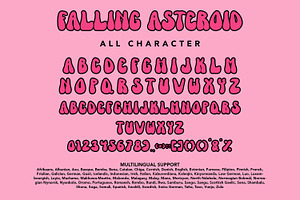 FallingAsteroid - Retro Display Font