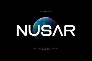 Nusar-Futuristic Display Font