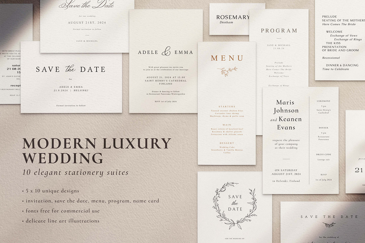 MODERN LUXURY WEDDING | 50 cards, an Invitation Template by Crocus Paperi (Photo 1 of 11)