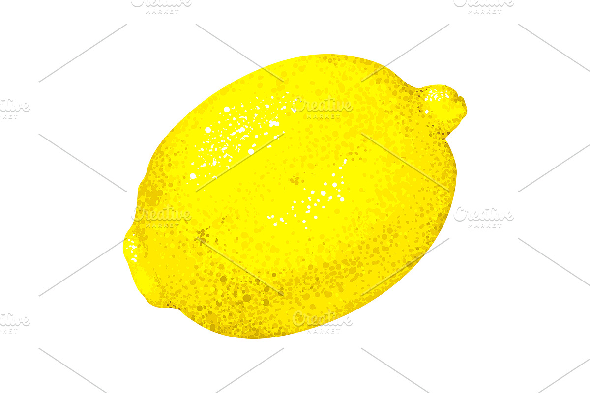 Lemon fruit isolate vector art, a Decorative Illustration by Art By Silmairel