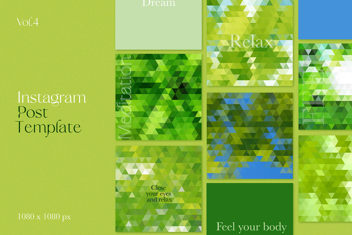 Nature Background Geometric Set preview 4