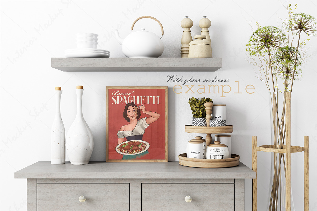 Mock up frame in kitchen room - 1647, a Print Template by Mockup Shop (Photo 3 of 3)