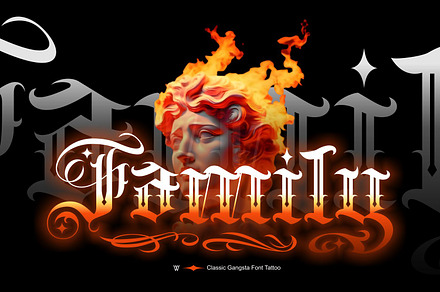 Family Gangsta Tattoo Font