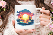 Beach Summer Paradise Clipart, an Illustration by RobertsArt (Thumbnail 4 of 7)