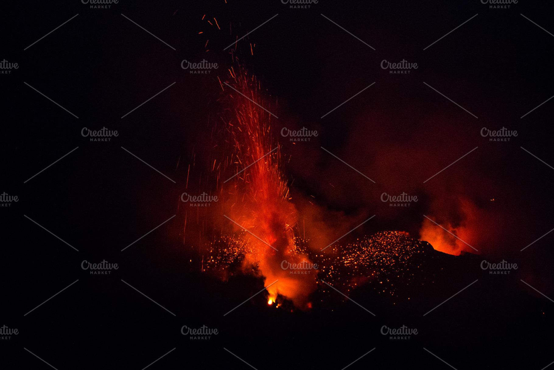 Eruption of Stromboli Volcano, a Nature Photo by Travel_photos