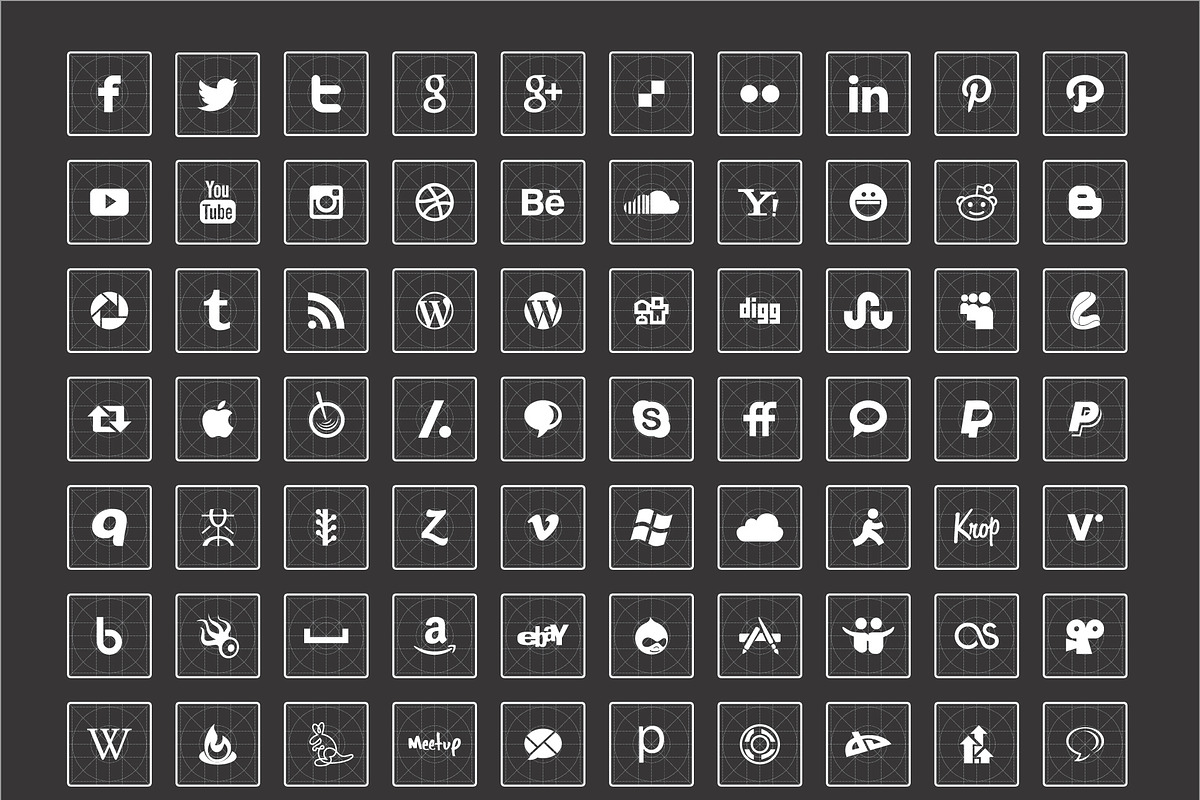 Social Icons - 154 Simple & Clean, an Icon by Black.dot™ (Photo 3 of 3)