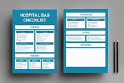 Hospital Bag Checklist, a Stationery Template by MightyDesign (Thumbnail 1 of 8)