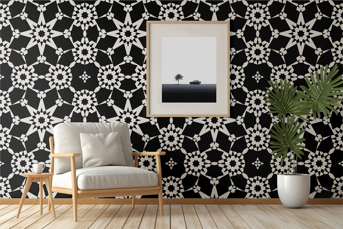Arabic Star Geometric Pattern, a Wallpaper Graphic by MalyskaStudio (Photo 2 of 5)