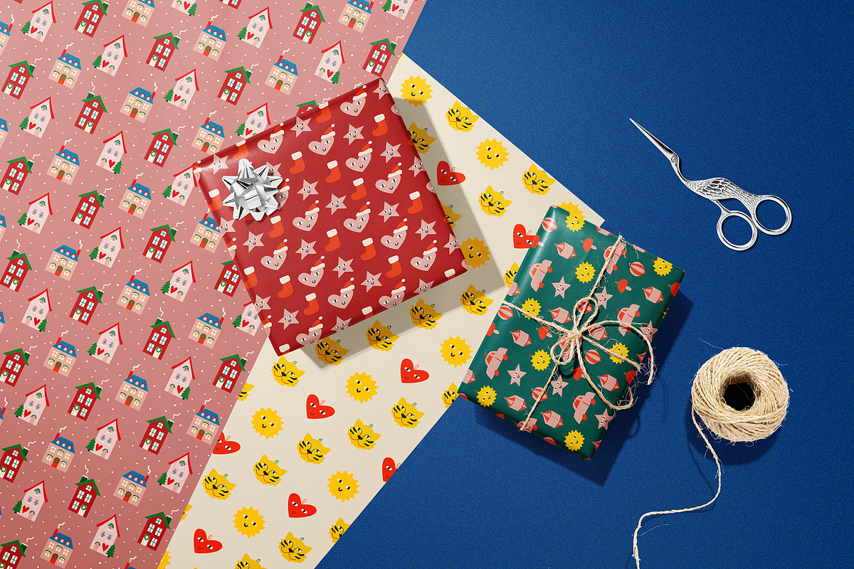 Retro Christmas and New Year, a Texture Illustration by Felizabeth Design (Photo 6 of 13)