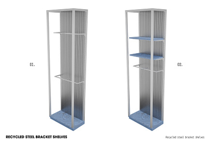 Backwall Blue Steel 3D, a Furniture 3D Model by made_by_nope