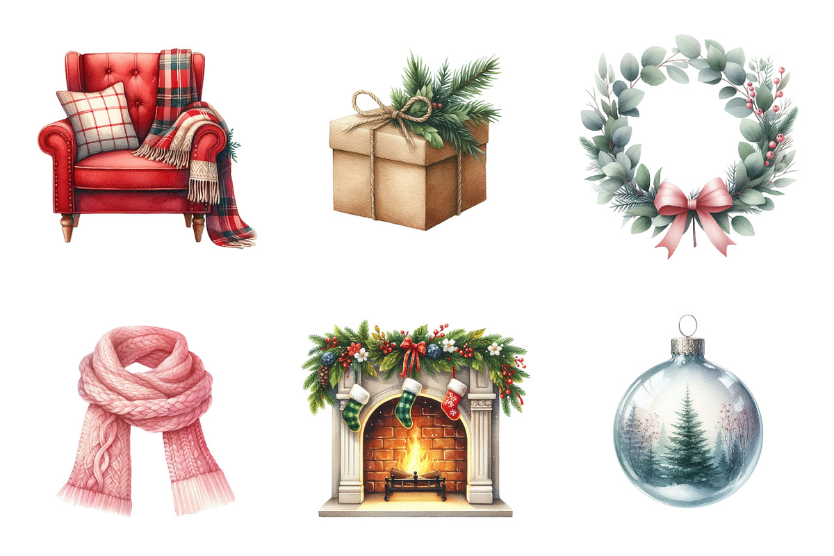 Christmas Afternoon Clipart, an Illustration by Design Market (Photo 4 of 5)