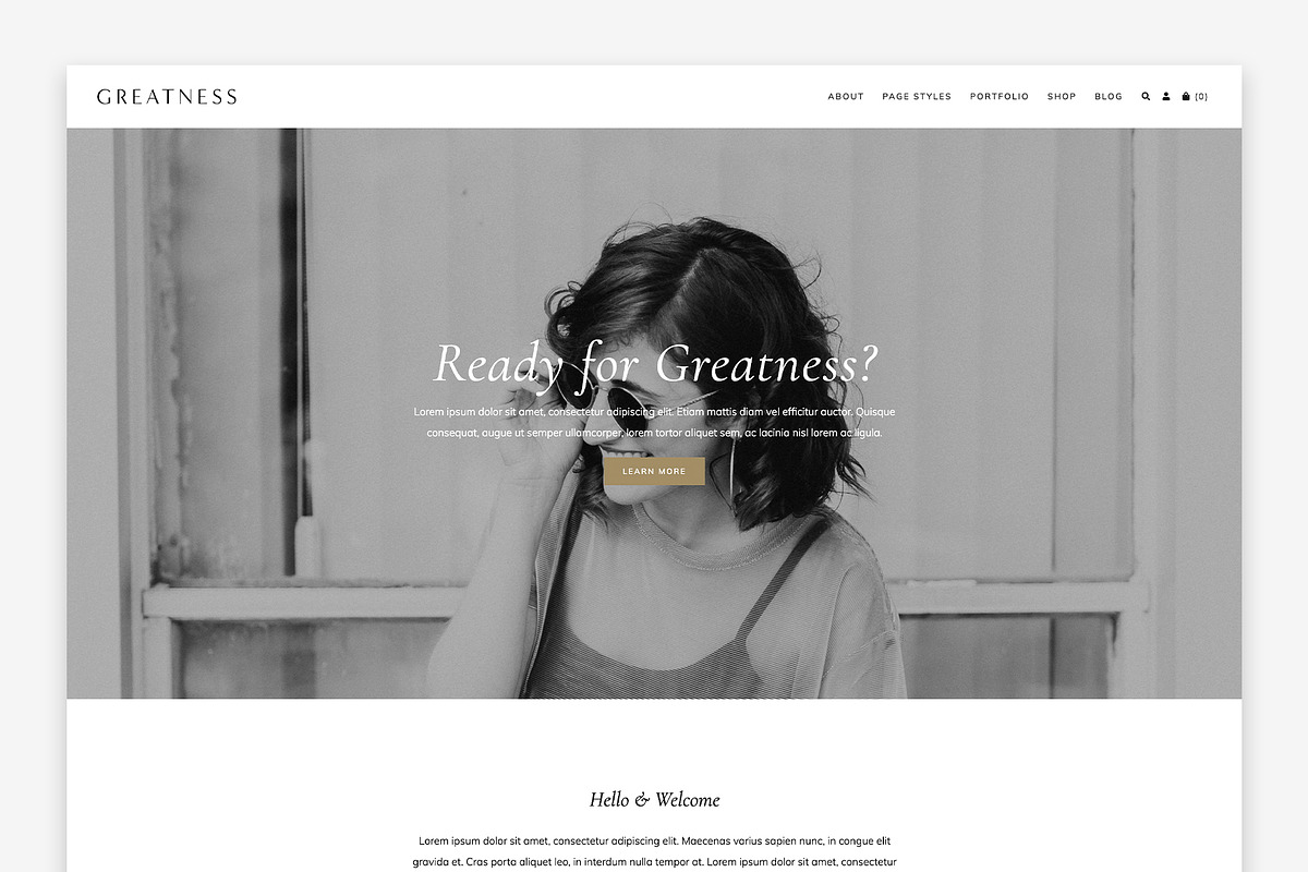 Greatness Wordpress Theme, a WordPress Template by Form & Flourish (Photo 1 of 4)