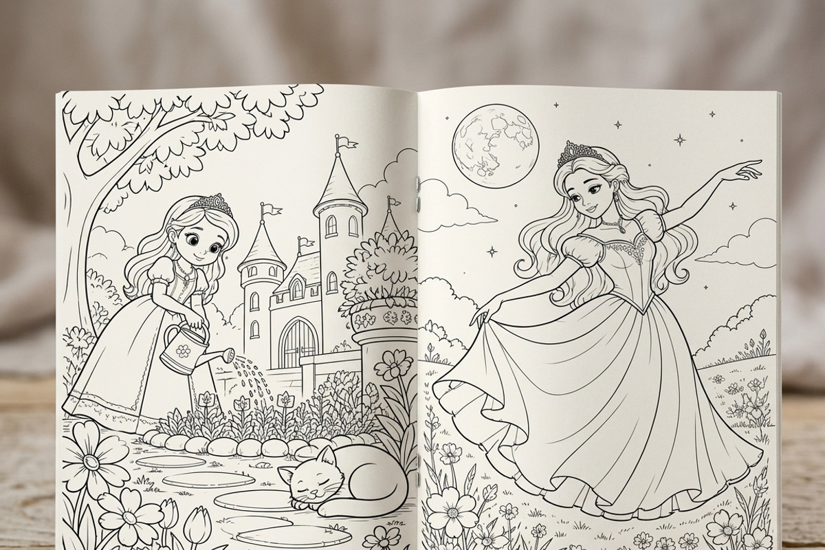 Magical Princess Coloring Book Vol42, a Person Illustration by ikarifq shop (Photo 5 of 7)