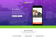 Mobile Application Landing Page, a Landing Page Template by IQSIR (Thumbnail 2 of 5)