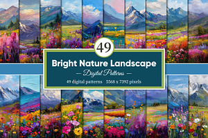 Bright Nature Landscape Illustration, a Decorative Illustration by Housui Patterns
