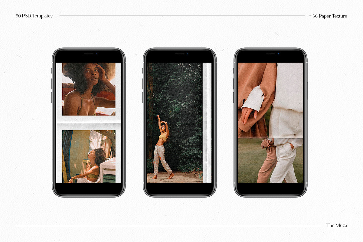 50 Paper Instagram Templates + BONUS, a Social Media Template by The Muza (Photo 5 of 14)