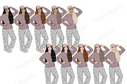 Weekend Girls Clipart, a Person Illustration by GlamArtZhanna (Thumbnail 4 of 5)