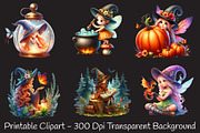 Cozy Magic Fairy Forest Witch Clipar, an Illustration by RobertsArt (Thumbnail 2 of 7)