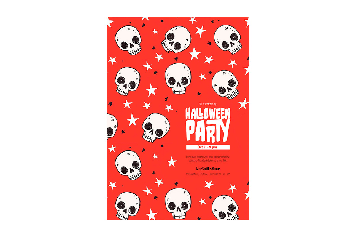 Colorful Halloween Invitation Set, a Templates & Theme by McLittle Stock (Photo 4 of 5)