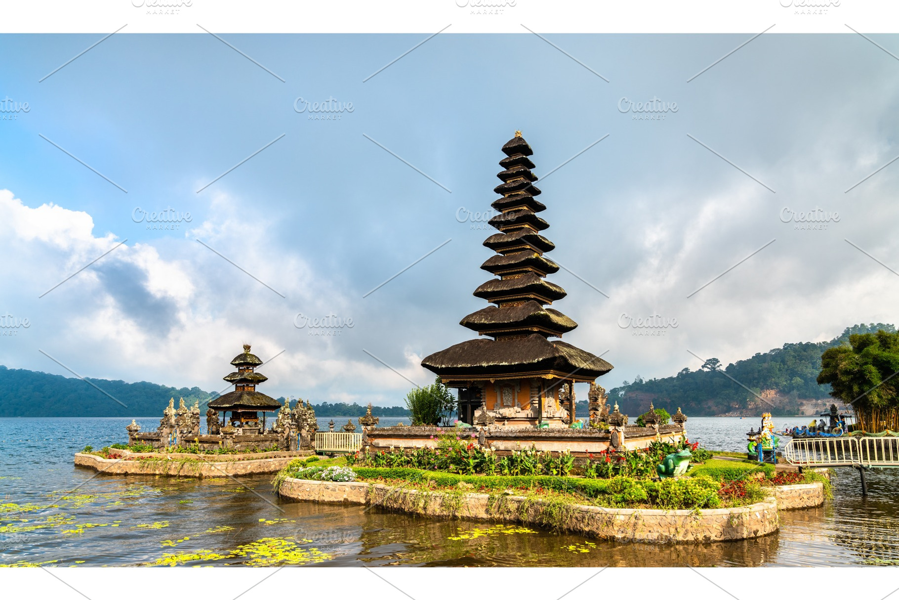 Pura ulun danu bratan temple on bali stock photo containing bali and, an Architecture Photo by Leonid Andronov