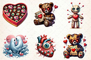 Creepy Valentine’s Sublimation Clipa, an Illustration by CreationArt (Thumbnail 4 of 5)