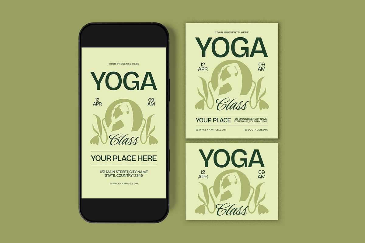 Yoga Class Flyer, a Flyer Template by graphicook (Photo 3 of 3)