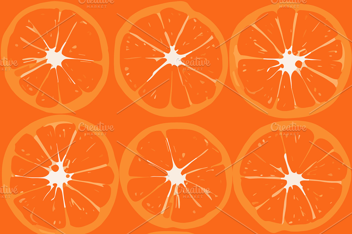 Retro Orange Slices Bundle, a Wallpaper Graphic by Mintpoptrend (Photo 5 of 7)
