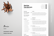 Resume Template Denise, a Resume Template by Olympia Resume (Thumbnail 1 of 6)