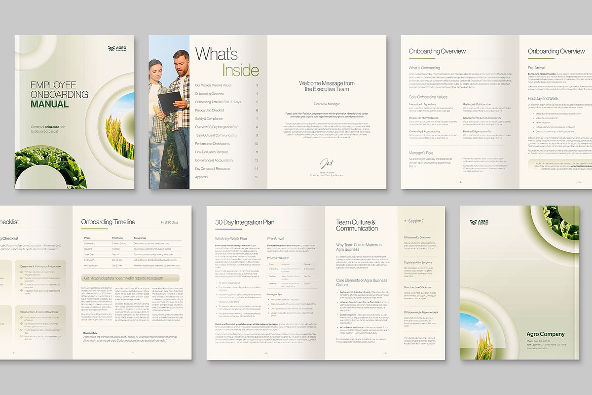 Employee Onboarding Manual Template, a Brochure Template by BrandPacks (Photo 2 of 6)