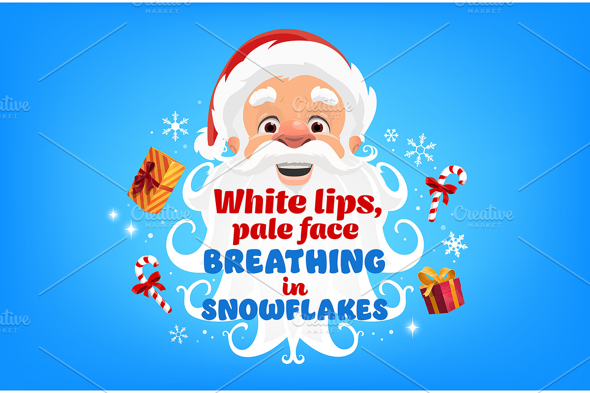 Christmas quote white lips pale face, an Illustration by Vector Tradition (Photo 3 of 3)