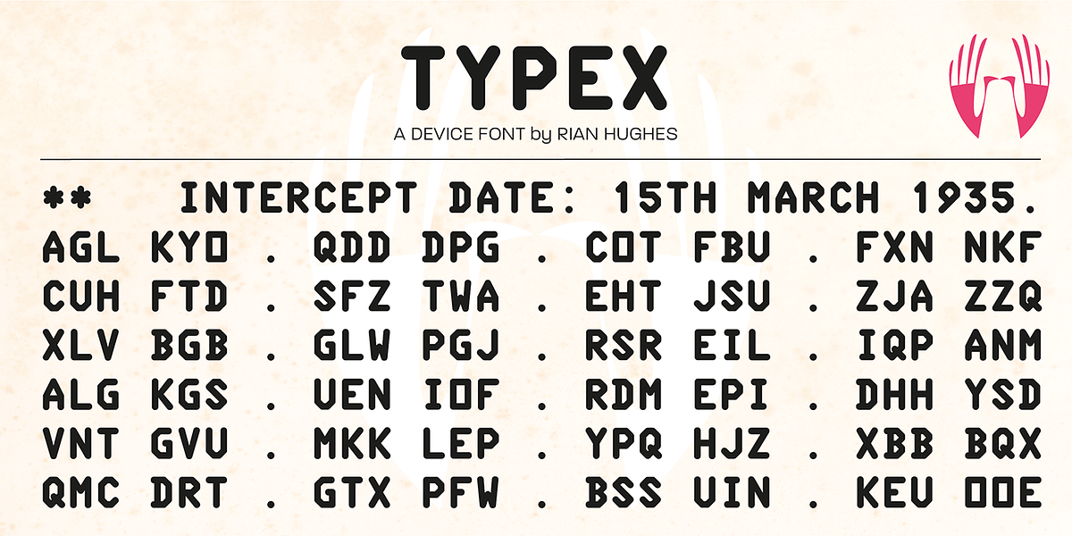 Typex, a Sans Serif Font by Device (Photo 1 of 6)
