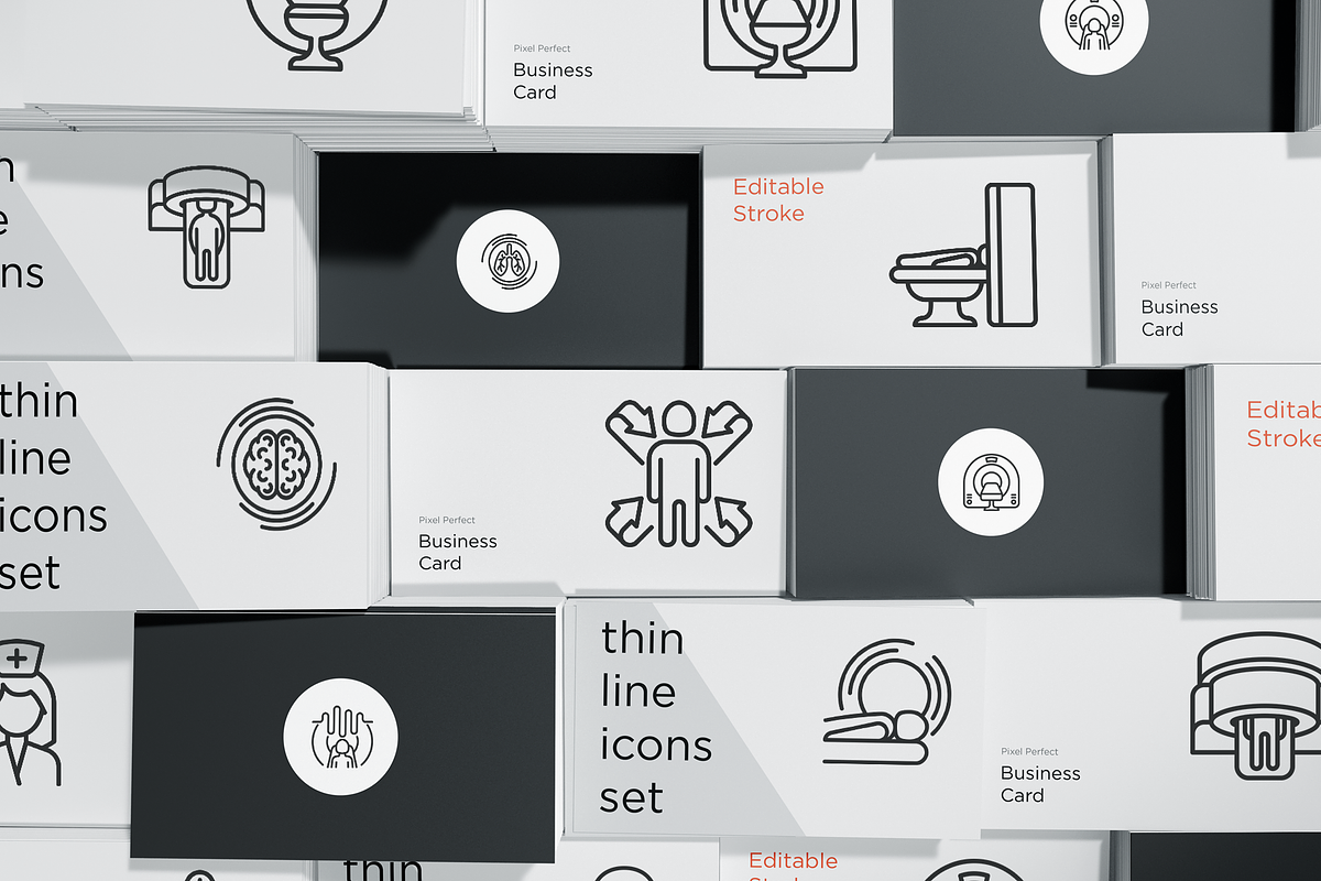 MRI Diagnostics Pixel Perfect Icons, an Outline Icon by Alex Blogoodf (Photo 6 of 11)