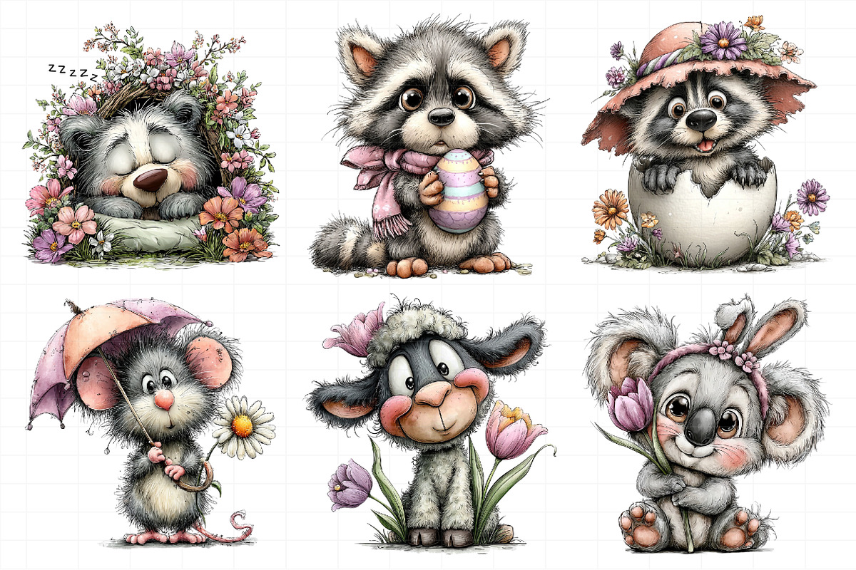 Whimsical Spring Animal Clipart, an Illustration by Daily.Designs (Photo 5 of 8)