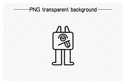 100 Cute Monster Character Icons Set, an Outline Icon by Designfour (Thumbnail 5 of 7)