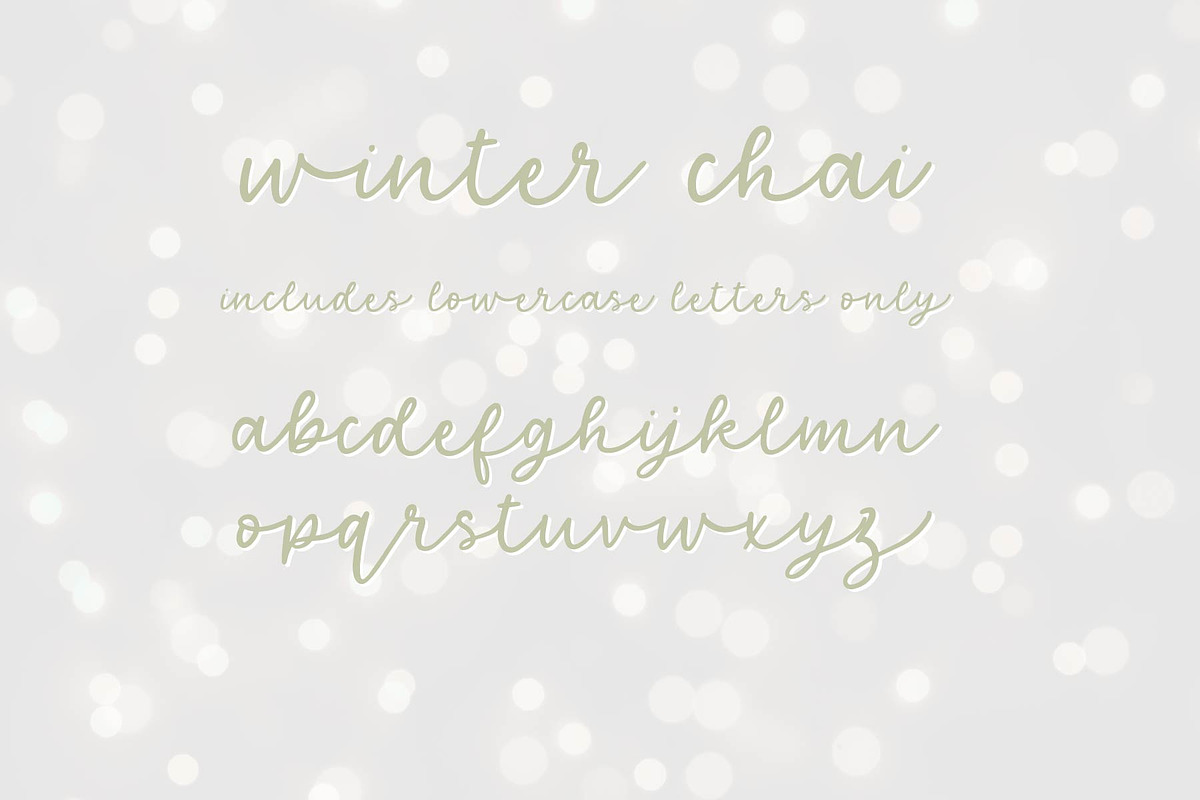 winter marshmallow + winter chai, a Script Font by OnTheSpotStudio (Photo 6 of 6)
