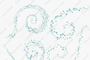 Aqua Watercolor Swirling Stars, an Object Illustration by ClipartBrat Graphics (Thumbnail 5 of 5)