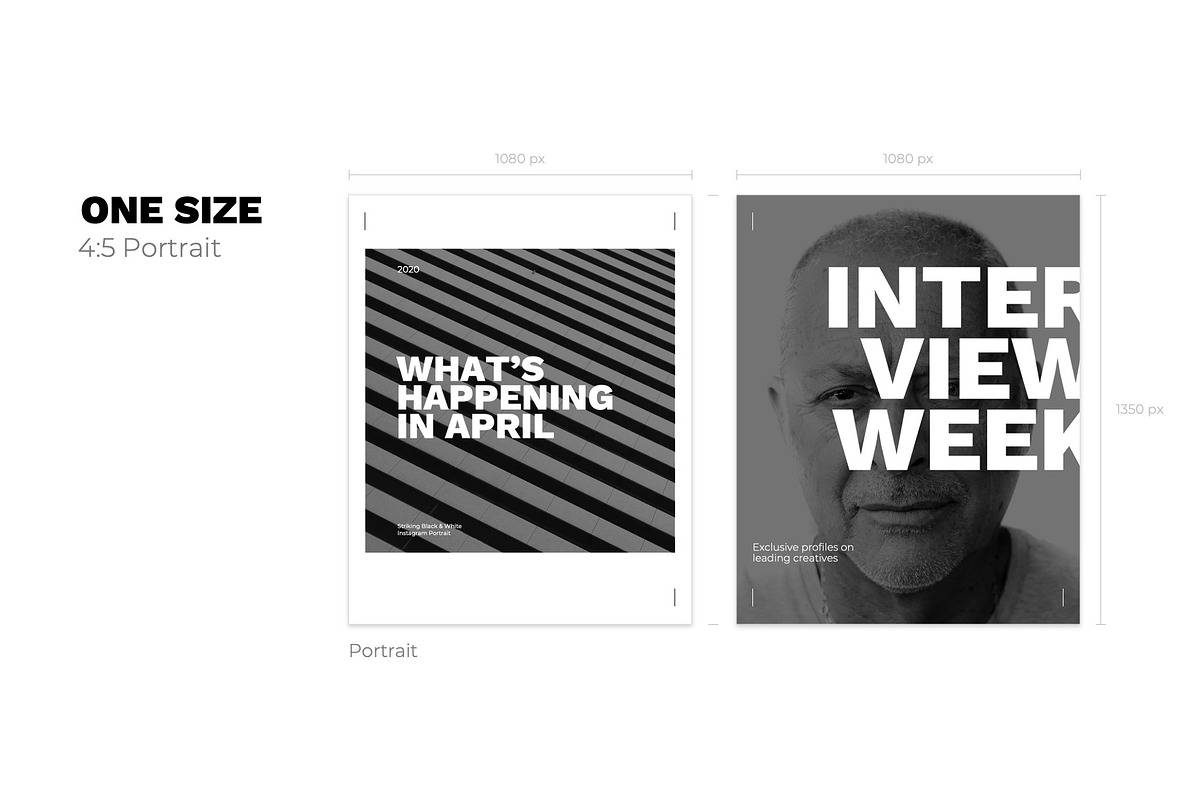 Striking B&W Instagram Post Template, a Social Media Template by PresentationDesignStudio (Photo 6 of 12)